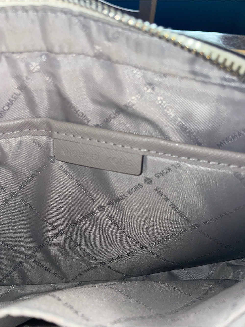 Michael Kors Signature Crossbody in Off-White and Gray - Picture 2 of 7